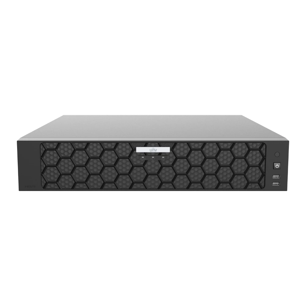 NVR 64 canales reconocimiento facial 384Mbps Smart On 200Mbps 4 SATA 2U NVR504-64E-IQ Uniview